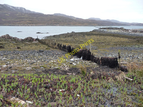 Photo 6"x4" Fence on the shore of Loch Eishort Heaste c2009