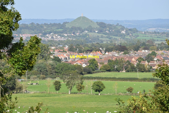 Photo 6"x4" View over Street toward Glastonbury Tor Street\/ST4836 c2020