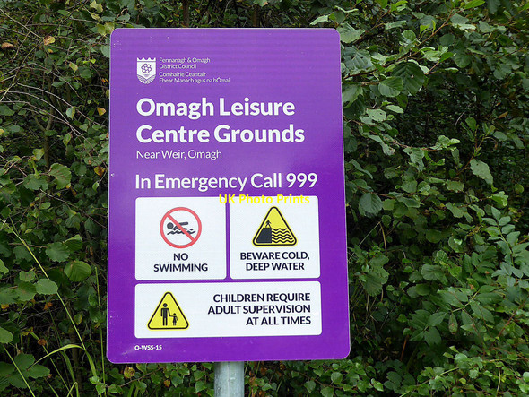 Photo 6"x4" Notice, Omagh Leisure Centre Grounds Omagh c2020