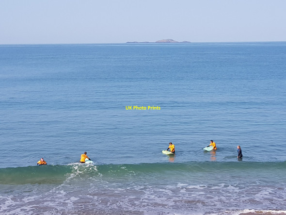Photo 6"x4" Surfing School, Whitesands (2) Rhosson c2020