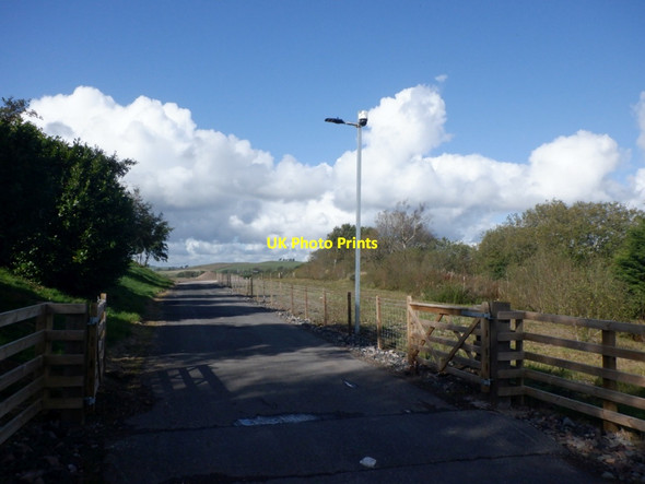 Photo 6"x4" Loudon Hill sand quarry site entrance Drumclog c2020