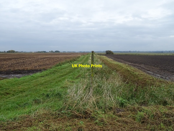 Photo 6"x4" Farm track (bridleway) off Lady Drove Barroway Drove c2020