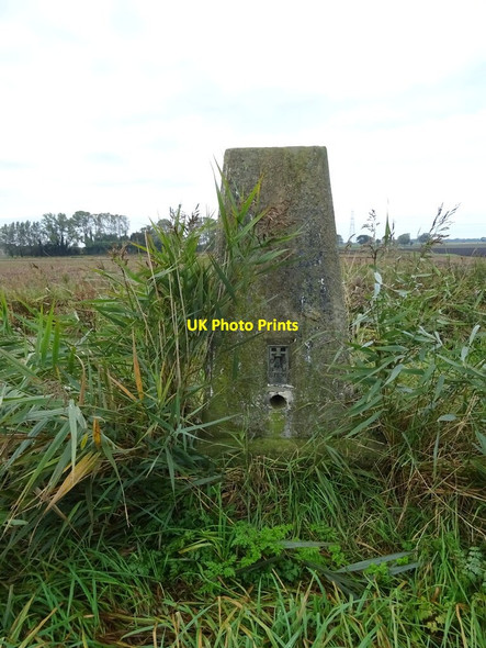 Photo 6"x4" Trig pillar on bank of Well Creek Nordelph c2020