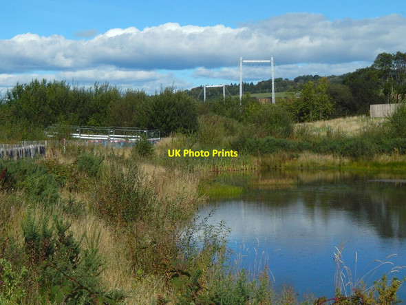 Photo 6"x4" Work taking place on overhead cables Dumbarton c2020