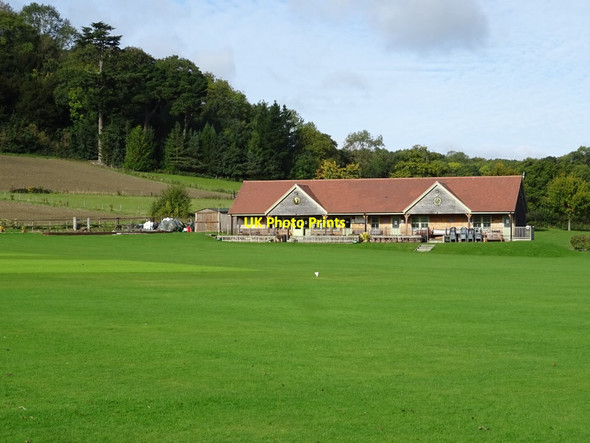 Photo 6"x4" Cricket pavilion at Eastnor Clencher's Mill c2020