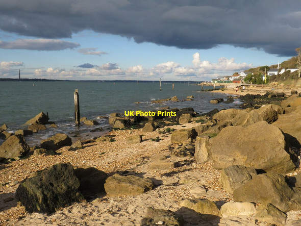 Photo 6"x4" Rocks at Gurnard, near Cowes Cowes c2020
