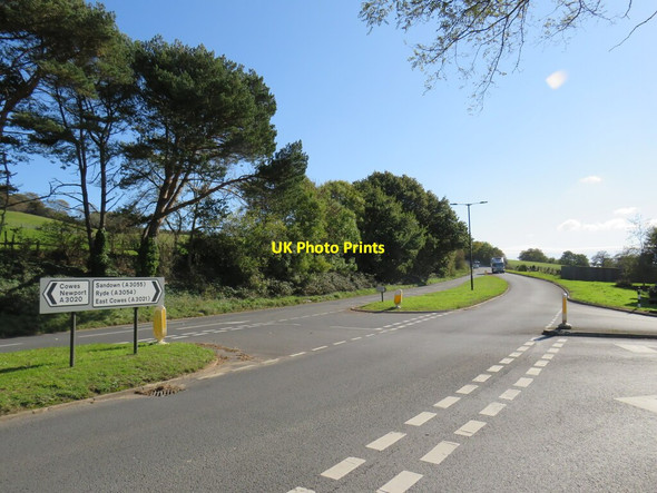 Photo 6"x4" Road junction at Blackwater, near Newport Newport\/SZ4988 c2020