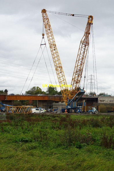Photo 6"x4" Crane constructing bridge over the Severn St Peter The Great c2020