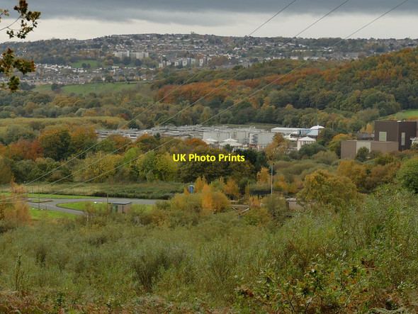 Photo 6"x4" Esholt sewage works see from Spring Wood Yeadon c2020