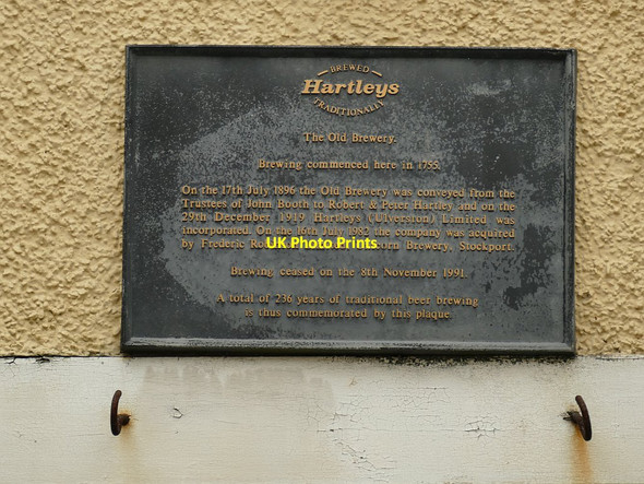Photo 6"x4" Former Hartley's brewery, Ulverston - plaque Ulverston c2020