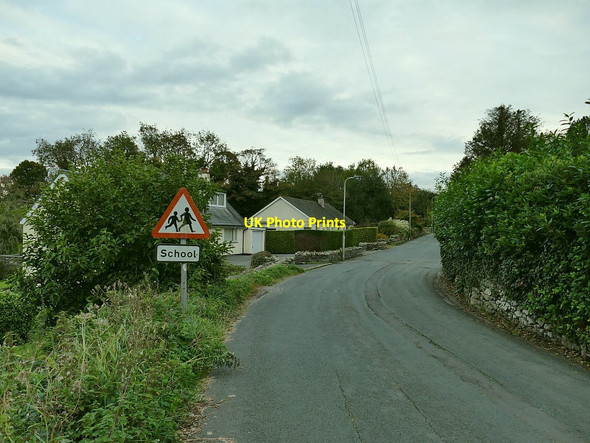 Photo 6"x4" Sign for Penny Bridge village school Greenodd c2020