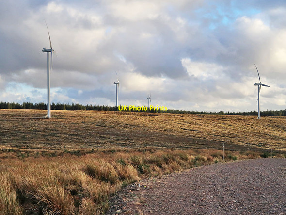 Photo 6"x4" Some of the wind turbines of Dungavel Wind Farm Side Hill c2020