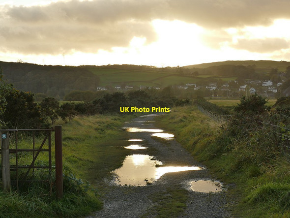 Photo 6"x4" Former railway line towards Ulverston Greenodd c2020