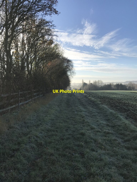 Photo 6"x4" Bridleway alongside Caswell Research Centre Grimscote c2020