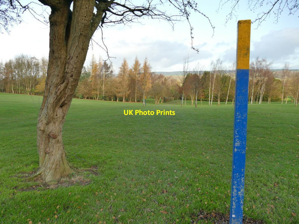 Photo 6"x4" Marked footpath across Otley golf course Weston\/SE1746 c2020