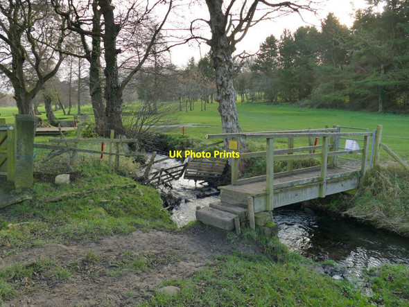 Photo 6"x4" Footpath across a beck on Otley golf course Weston\/SE1746 c2020