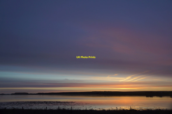 Photo 6"x4" Dawn over the voe at Baltasound Baltasound c2020