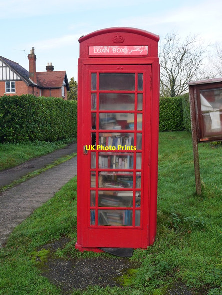 Photo 6"x4" Disused telephone box now used as lending library Sloley c2020