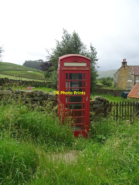 Photo 6"x4" Remote K6 telephone box, Spout House Cockayne c2020
