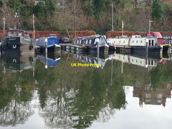 Photo 6"x4" Narrowboats and barges Worcester c2020