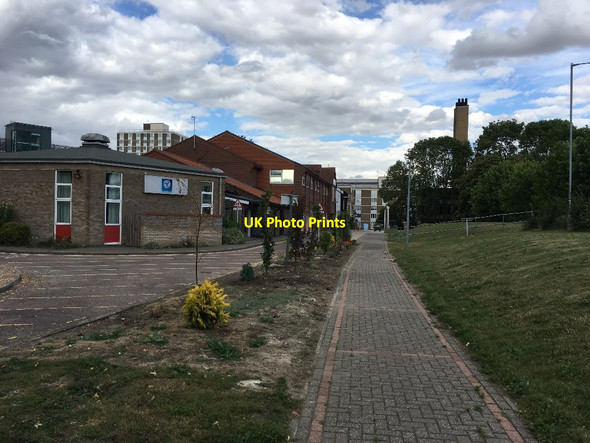 Photo 6"x4" Path outside Frank Lee Centre Cherry Hinton c2020