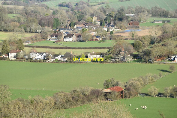Photo 6"x4" Bowerchalke seen beyond Misselfore Misselfore c2020