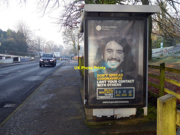 Photo 6"x4" Bus shelter along Hospital Road, Omagh Omagh c2020