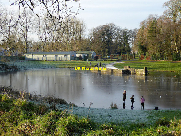 Photo 6"x4" On the ice, Omagh Boating Pond Omagh c2021
