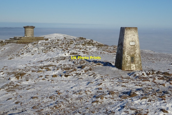 Photo 6"x4" Trig point and Toposcope Great Malvern c2021