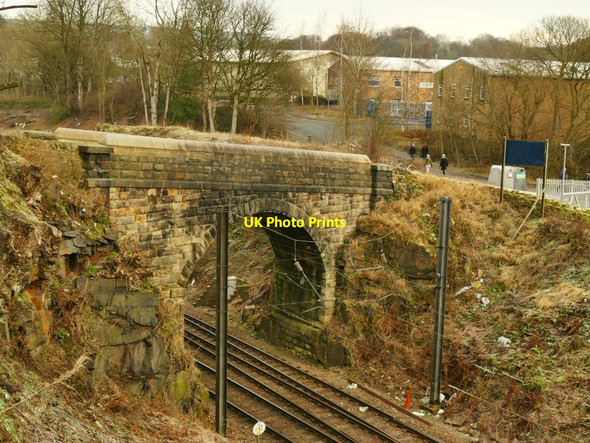 Photo 6"x4" Coach Road bridge over the railway Guiseley c2021
