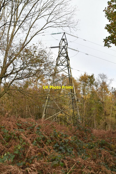 Photo 6"x4" Pylon, Devil's Wood Crockhurst Street c2020