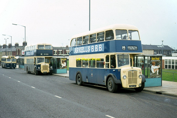 Photo 6"x4" Buses on Fleming Way, Swindon \u00e2\u0080\u0093 1972 Swindon\/SU1685 c1972