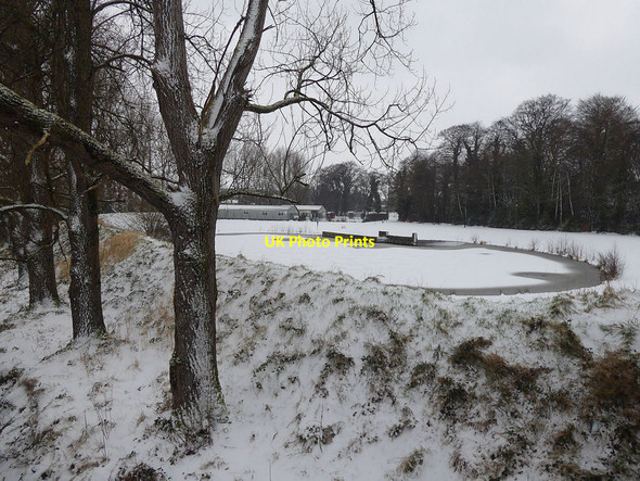 Photo 6"x4" Snow and ice at the Boating Pond, Omagh Omagh c2021