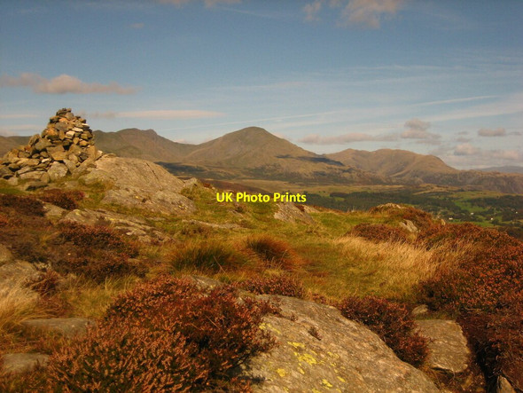 Photo 6"x4" The mountains of the Coniston range from the summit of Blawith Fells Water Yeat c2019