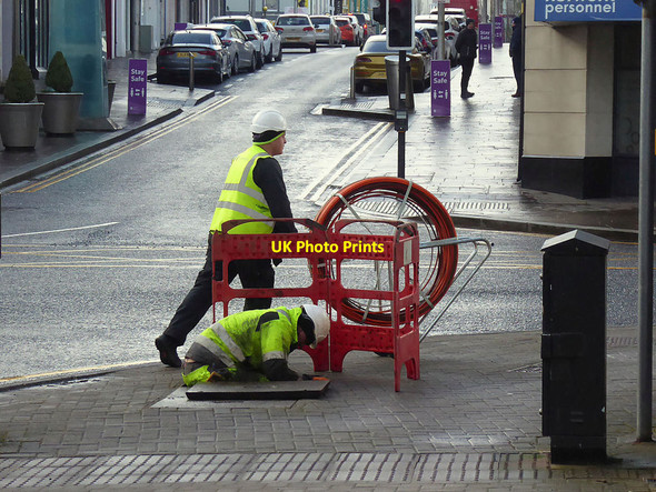 Photo 6"x4" Broadband engineers at work, Omagh Omagh c2021
