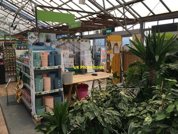 Photo 6"x4" Covid till screen - Basingstoke Garden Centre North Waltham c2021