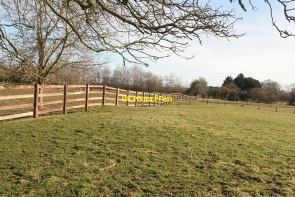Photo 6"x4" Earthworks picked out by fence line next to Manor Farm, Covenham St. Bartholomew (1) Covenham St Bartholomew c2021