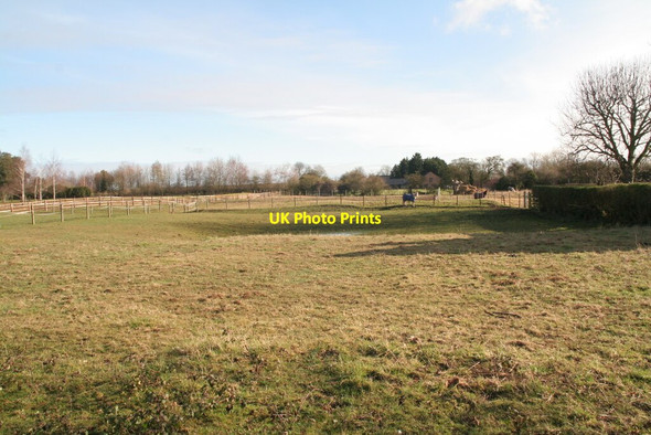Photo 6"x4" Earthworks picked out by fence line next to Manor Farm, Covenham St. Bartholomew (2) Covenham St Bartholomew c2021
