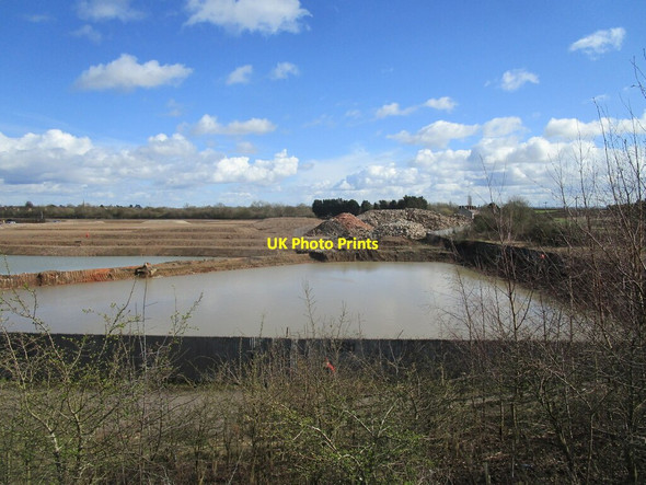 Photo 6"x4" New ponds and spoil heap Newark-on-Trent c2021