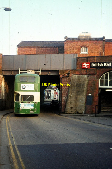 Photo 6"x4" King Alfred bus 107 at Winchester Station \u00e2\u0080\u0093 1973 Winchester c1973