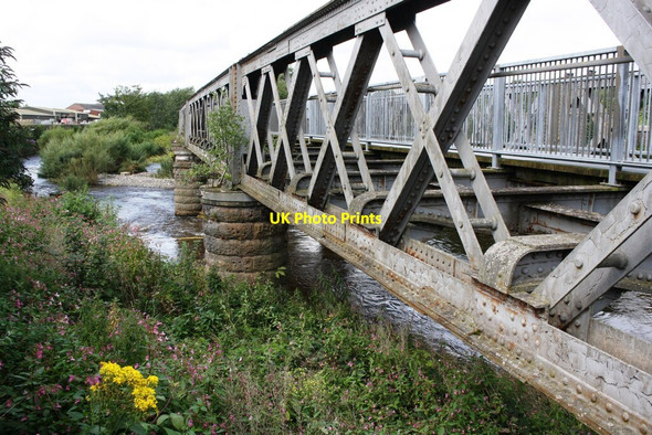 Photo 6"x4" Former railway bridge part of which is now footbridge over River Caldew Carlisle c2019