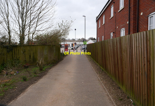 Photo 6"x4" Entrance to Supermarket Carpark North Walsham c2021