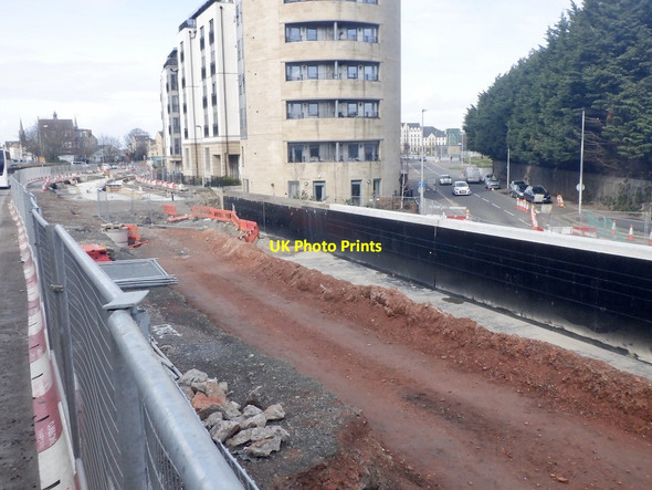 Photo 6"x4" Lindsay Road tramline construction Broughton\/NT2575 c2021