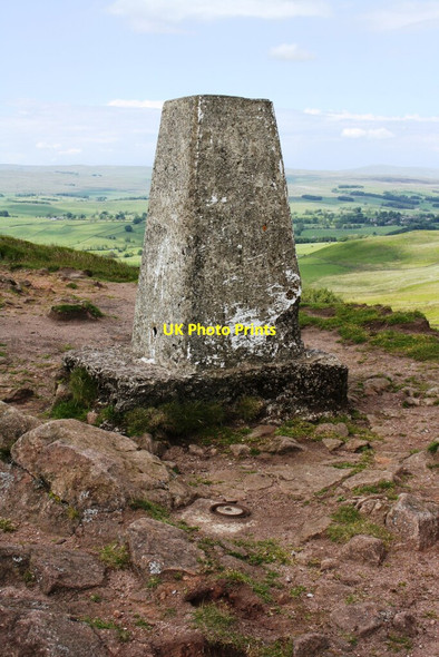 Photo 6"x4" Ordnance Survey trig pillar on Sharp Haw Flasby c2019