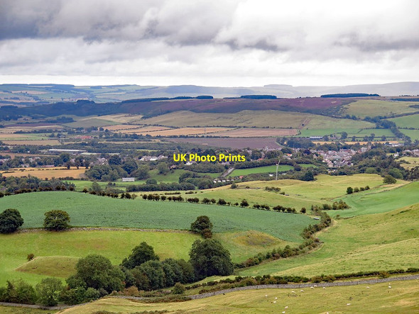 Photo 6"x4" Wooler from Humbleton Hill Wooler c2017