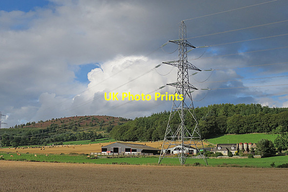 Photo 6"x4" Pylon at West Mains Echt c2017