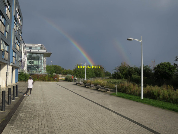 Photo 6"x4" Rainbows over Hauser Forum High Cross\/TL4259 c2017