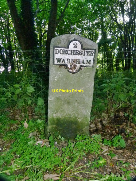 Photo 6"x4" Old Milestone by the A352, Winterborne Came West Stafford c2017
