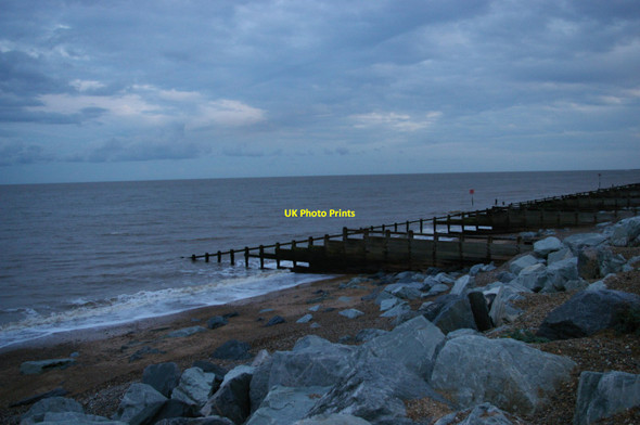 Photo 6"x4" Reinforcements to the shingle bank, Slaughden isthmus Aldeburgh c2017