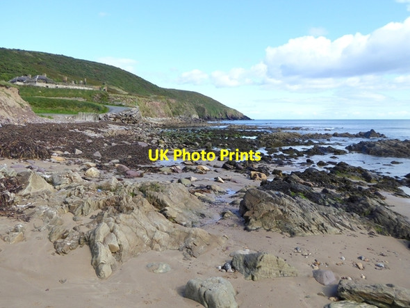 Photo 6"x4" The rocky eastern end of Ballyquin Strand Ardmore\/X1877 c2017